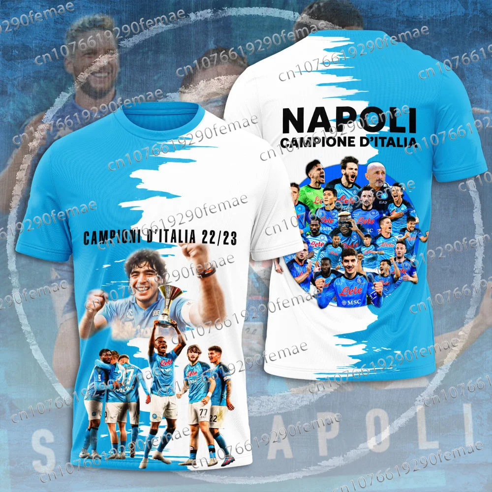 2025 Italian Napoli Commemorative Edition Football T-shirt, Daily Breathable, Sweat Wicking, Quick Drying And Comfortable Jersey