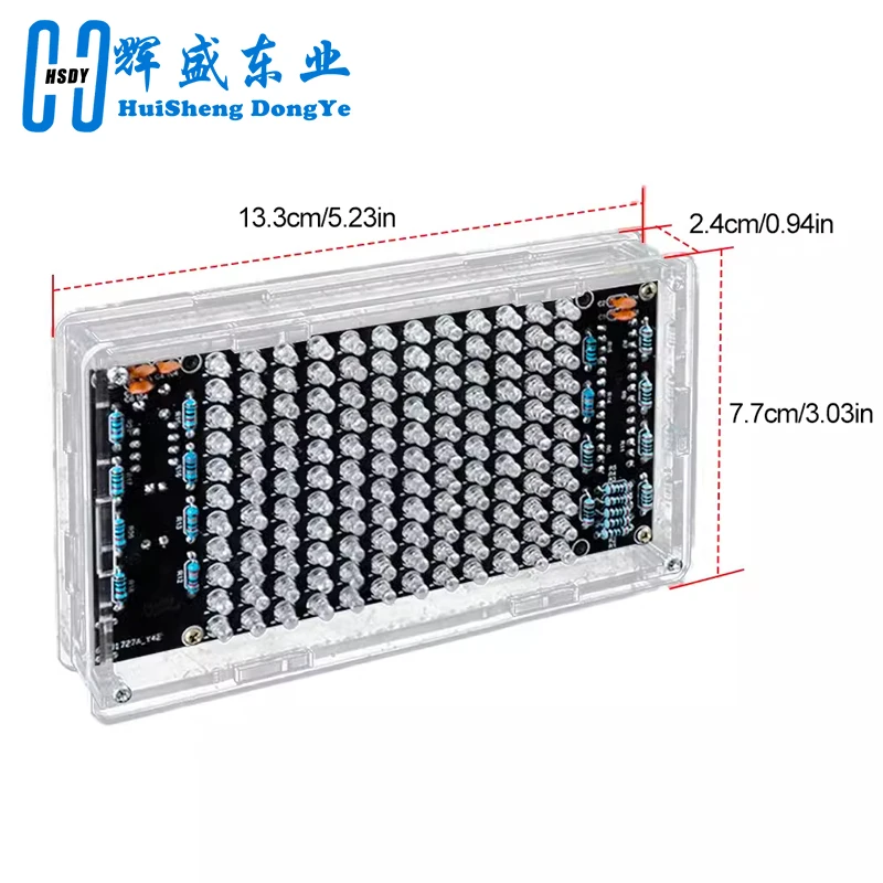 HU-052 DIY Solder Project Spectrum USB Mini จอแสดงผลอิเล็กทรอนิกส์เสียงเปิดใช้งานลําโพงสเตอริโอบ้านชุด DIY สําหรับ Leaning Solder