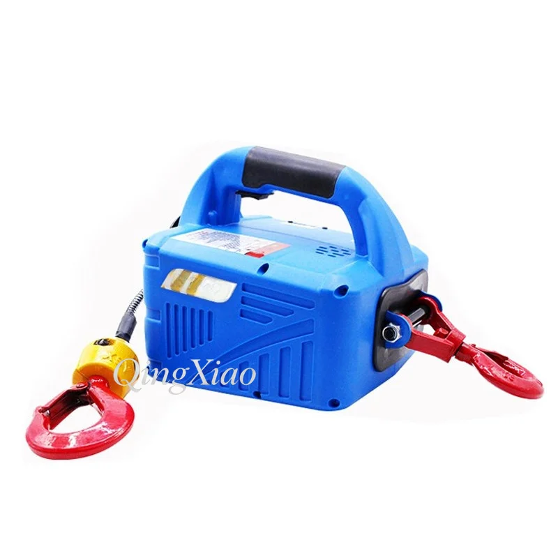 Portable Mini Electric Hoist 220V Household Small Wire Rope Lifting Crane Electric Winch for Material Lifting Construction Home