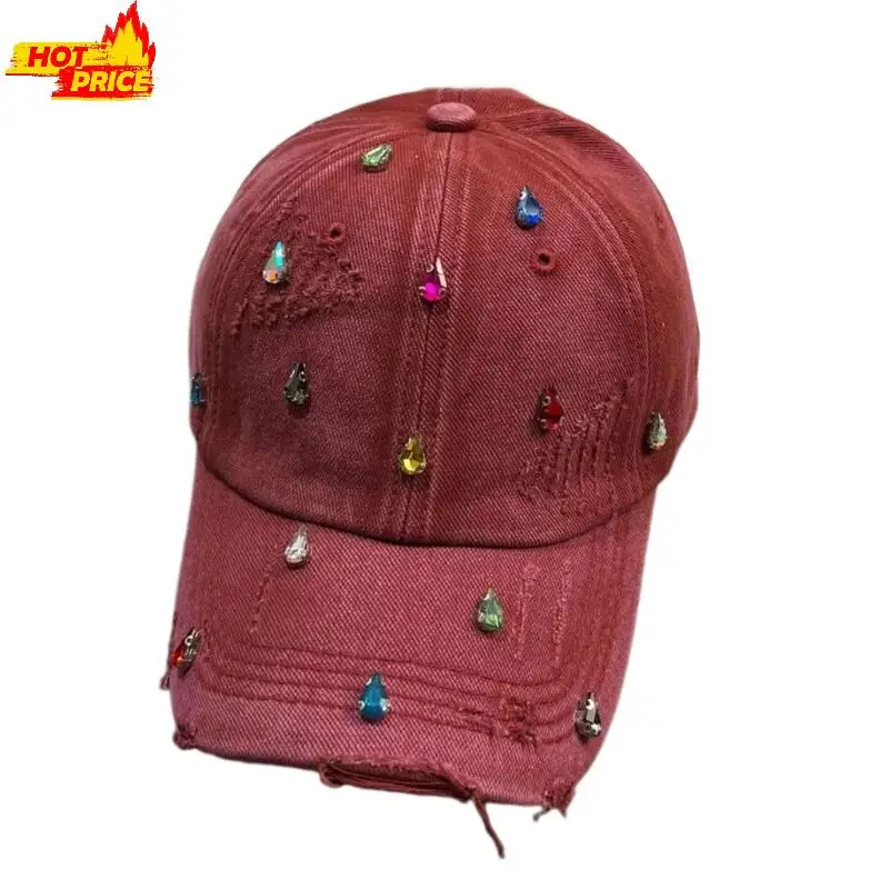 

Outdoor Casual Hat Rhinestones Pattern Hat Comfortable Durability Female Hat for Street Fashion