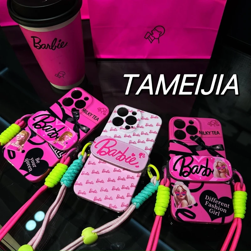 Anime Barbie Cellphone Case Cartoon Cute Women's Fashion All-Inclusive Anti-Fall Mobile Phone Protective Case Various Models