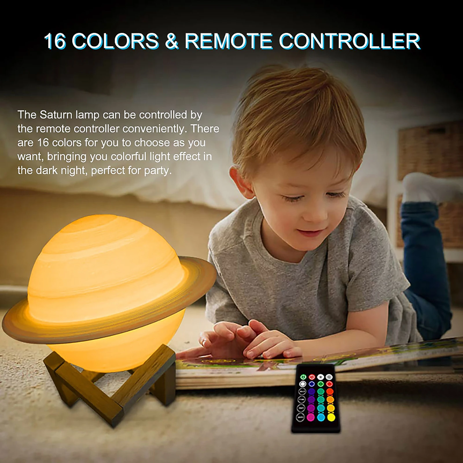 Фонарь с 3D рисунком, 15 см, 16 цветов