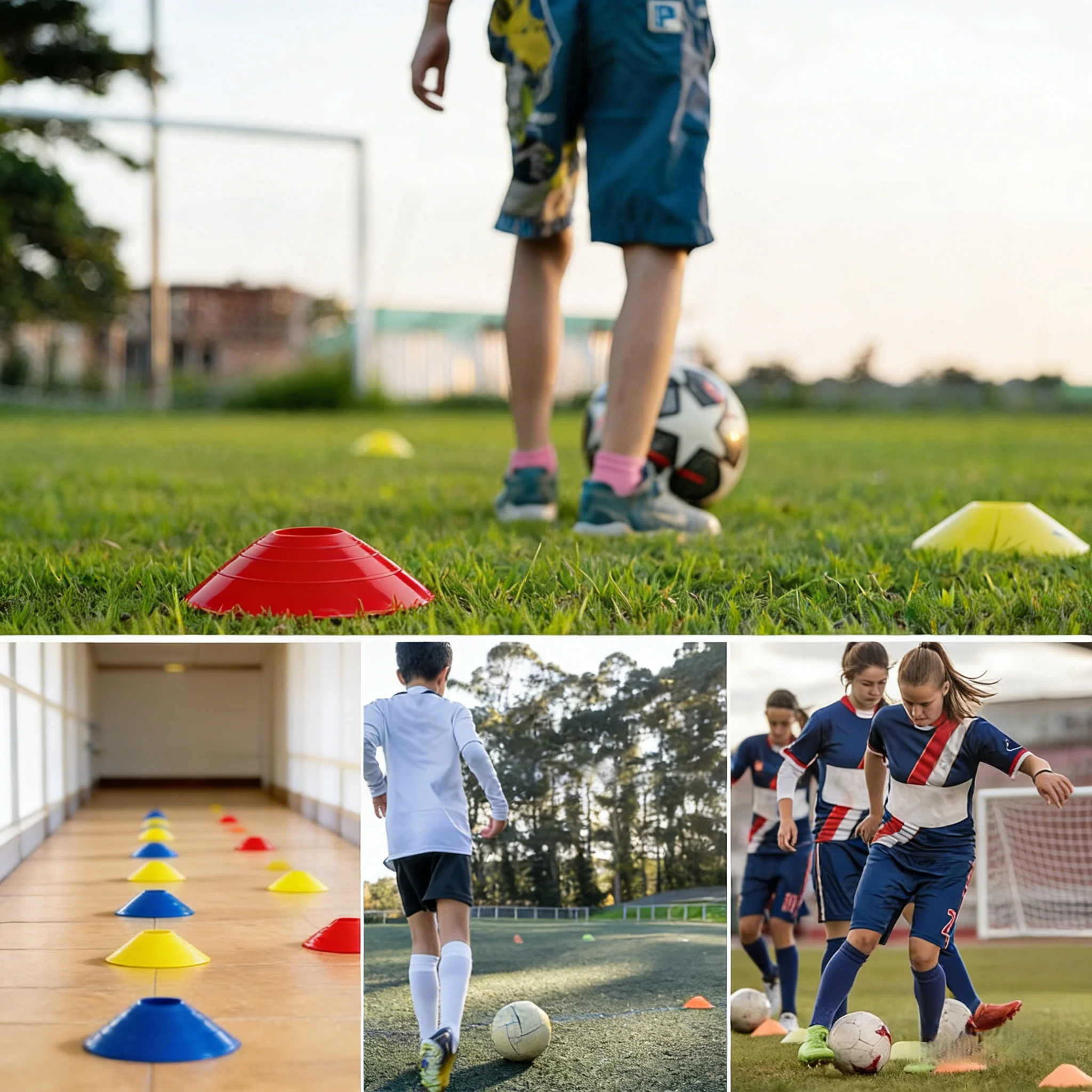 30pcs Kerucut Pelatihan Sepak  - Football Training Cone ulasan dan harga