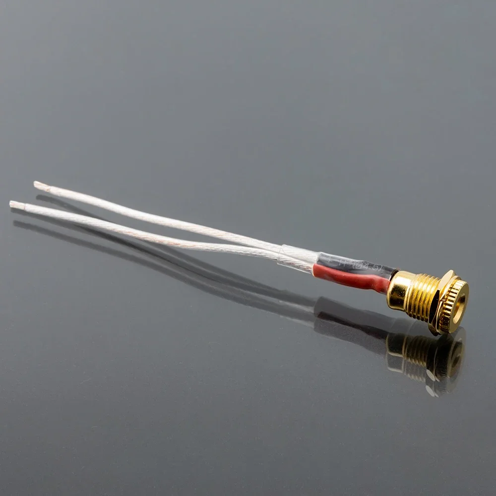 ■ HIFI DC Power Female with Cable Wired 5.5 * 2.1 2.5mm DC Socket High Current Connector OCC Copper Silver-plated 1.5mm²