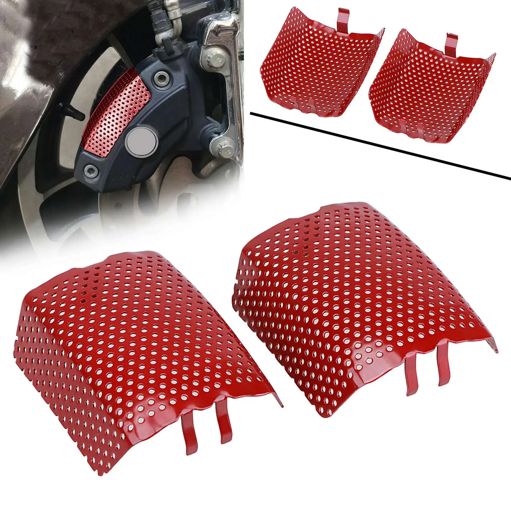 Strange V-Rod Front Caliper Inserts For Touring Road Glide King Ultra Limited V-Rod Red