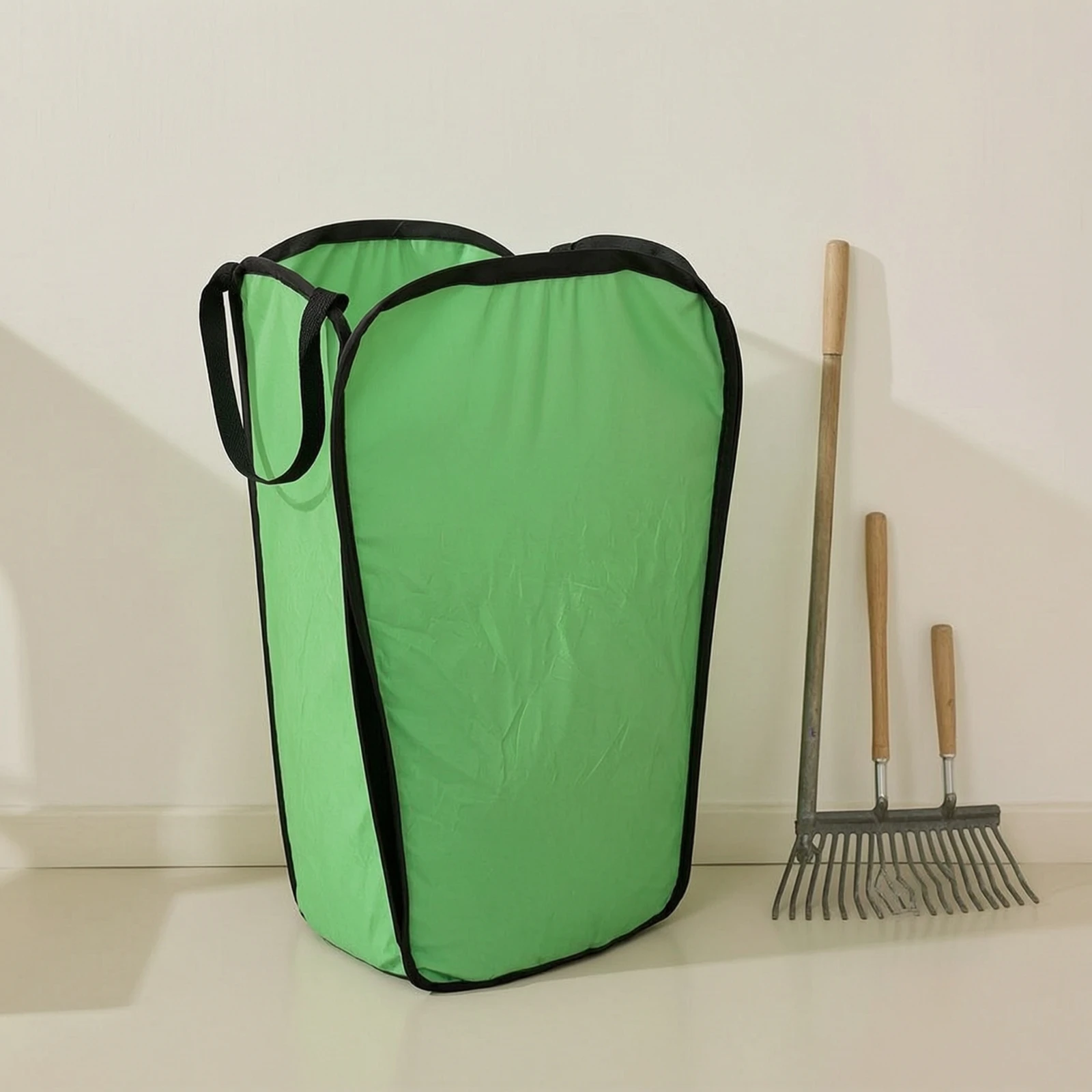 Bag Holder with Funnel Collapsible Standing Leaf Holder Leaf Funnel Reusable Yard Waste Bag Hard-Wearing for Gardeners