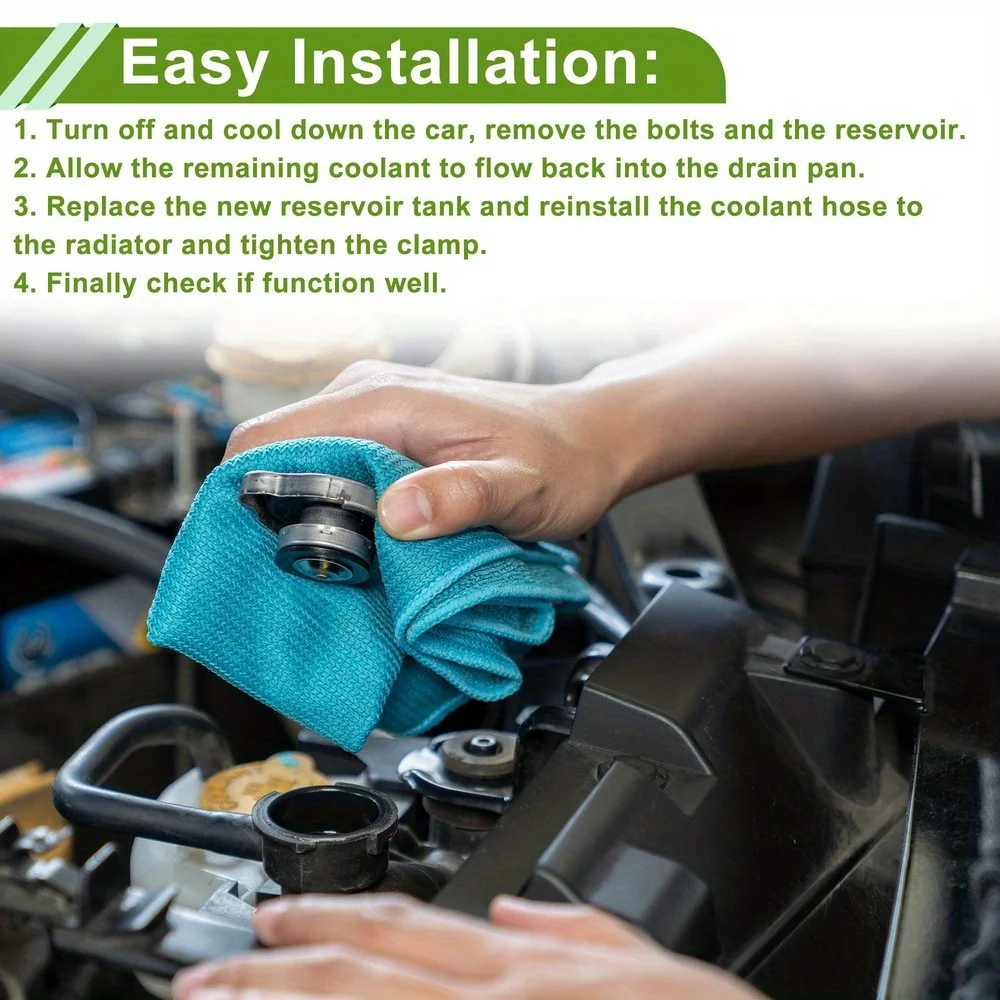 Coolant Expansion Overflow Tank with Cap No.1405001749 for Mercedes-Benz 400SE 2105010615 view 3