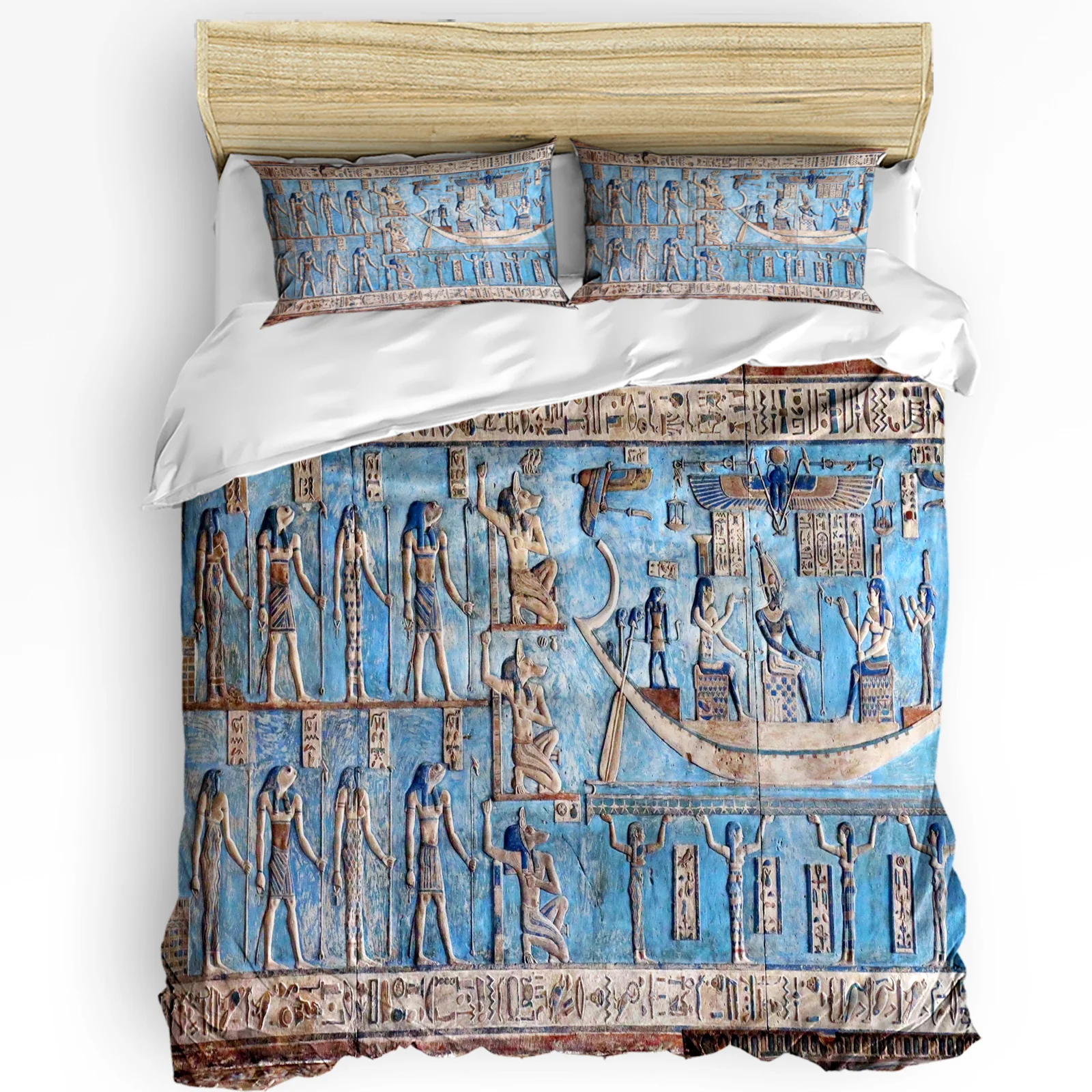 3pcs Bedding Set Cleopatra Egyptian Queen Culture Home Textile Duvet Cover Pillow Case Boy Kid Teen Girl Bedding Covers Set 3