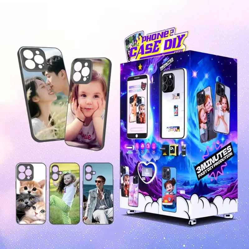 Customized Advanced Factory Phone Case Vending Machine DIY Custom Printing & Retail Display for Shopping Malls