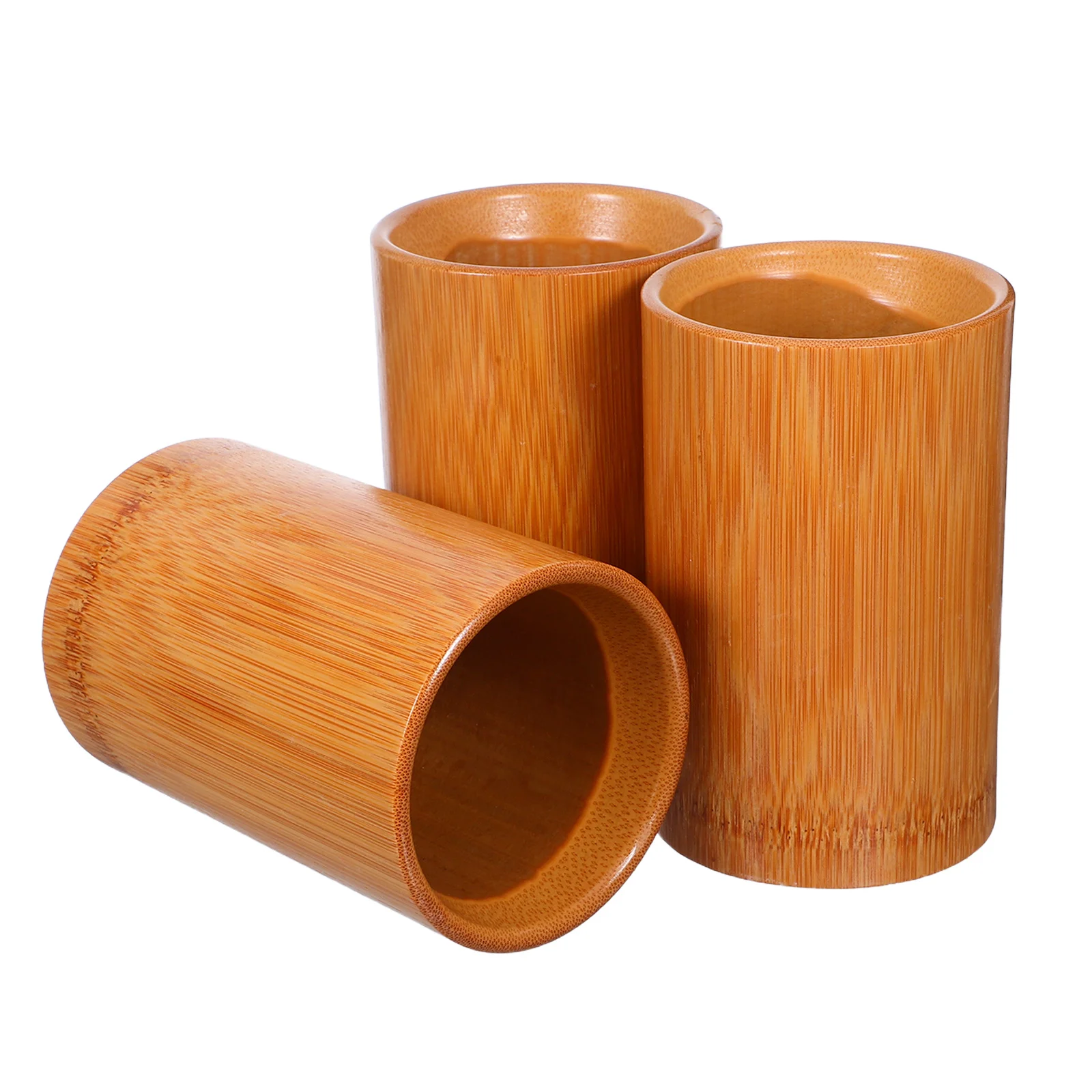 

Bamboo Kitchen Utensil Holder Chinese Style Brush Stationery Organizer Tube Storage Containers Carving Pen Office