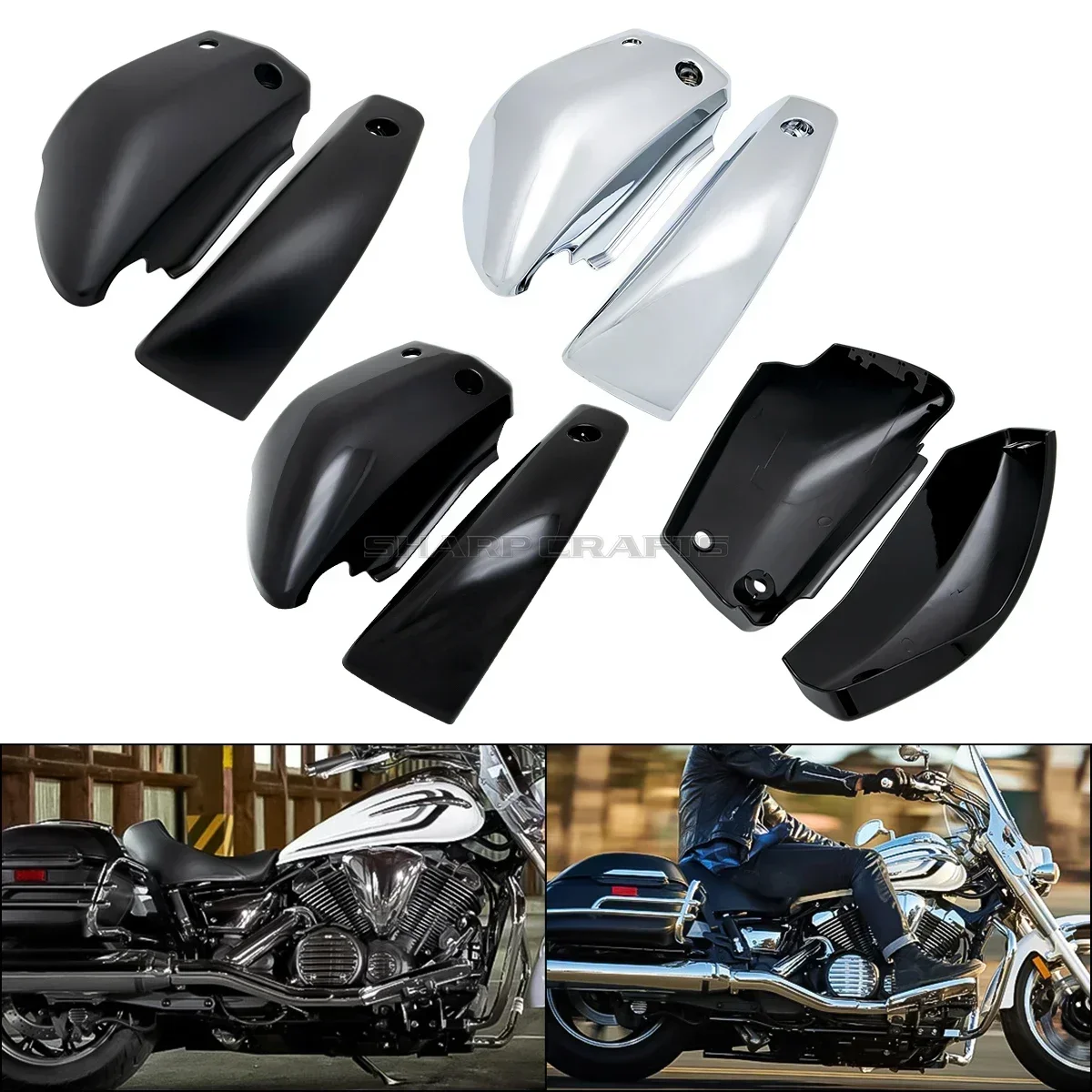 Motorcycle Accessories Left Right Fairing Side Battery Cover For Yamaha V-Star 950 XVS950 2009-2015 XVS950CT Tourer 2009-2017