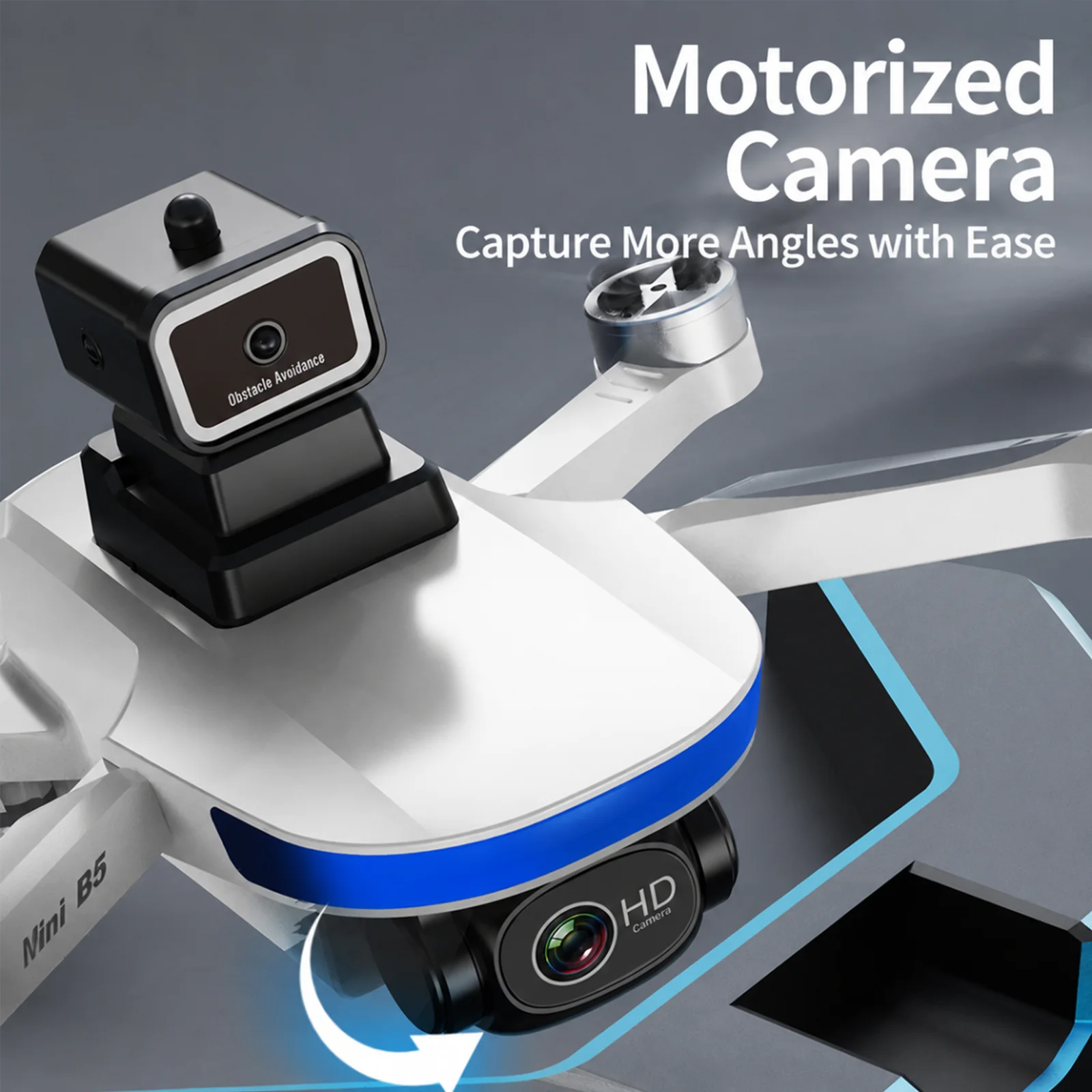 New B5 Mini Drone 4K Professional HD Dual Camera Obstacle Avoidance UAV Brushless Optical Flow Foldable RC Security Quadcopter