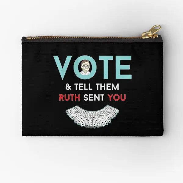 Vote Tell Them Ruth Sent You Notorious  Zipper Pouches Bag Small Packaging Underwear Storage Pure Socks Key Panties Pocket Coin