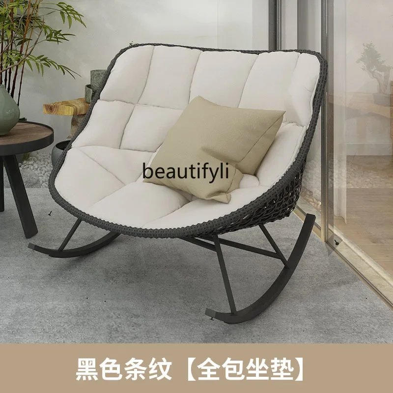 F Lazy sofa rocking chair leisure balcony recliner double tatami home living room single sofa back chair