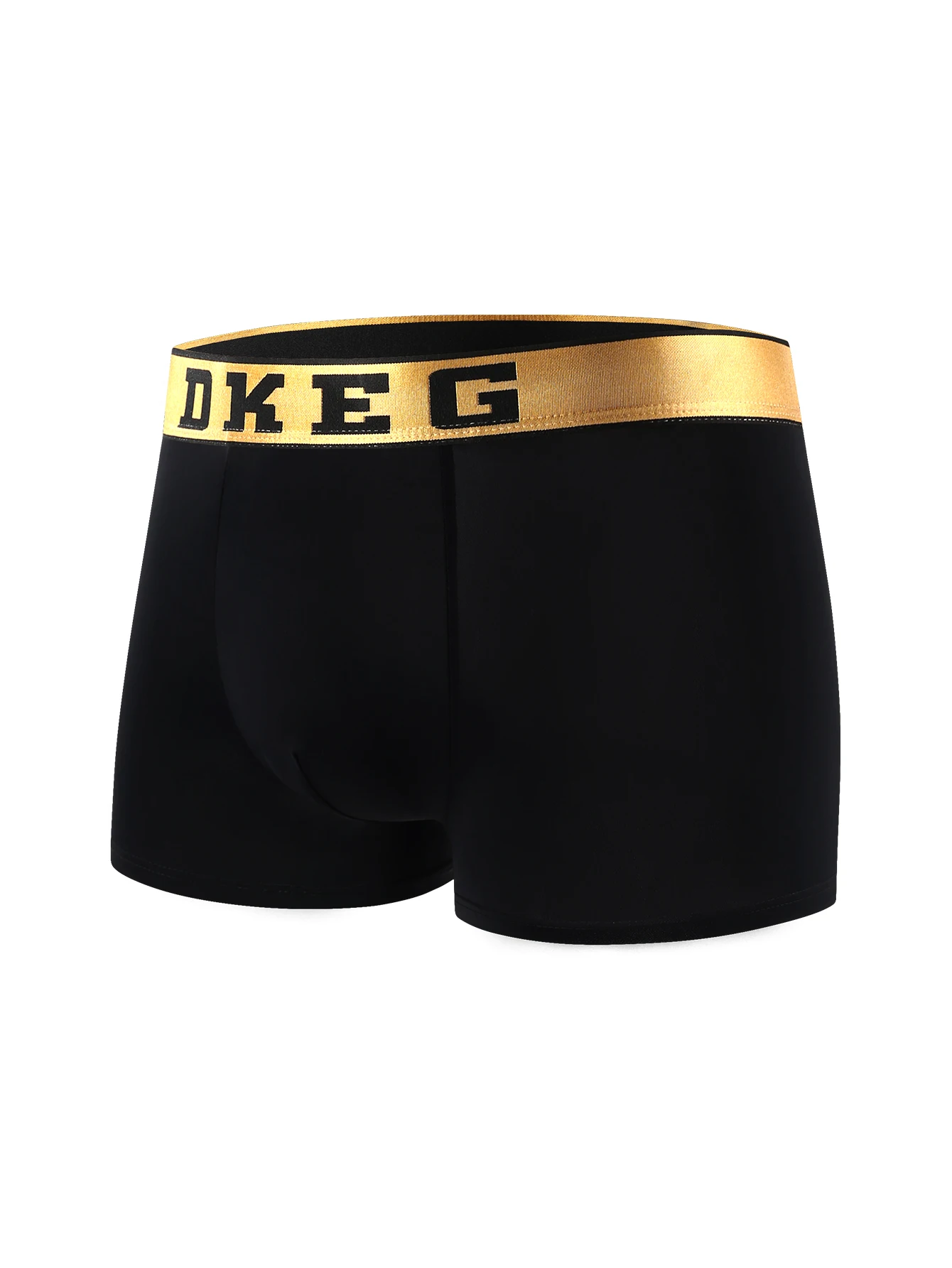 DKEG men\'s luxurious black and gold boys\' underwear summer ice silk antibacterial breathable boxer shorts 4 pieces combination