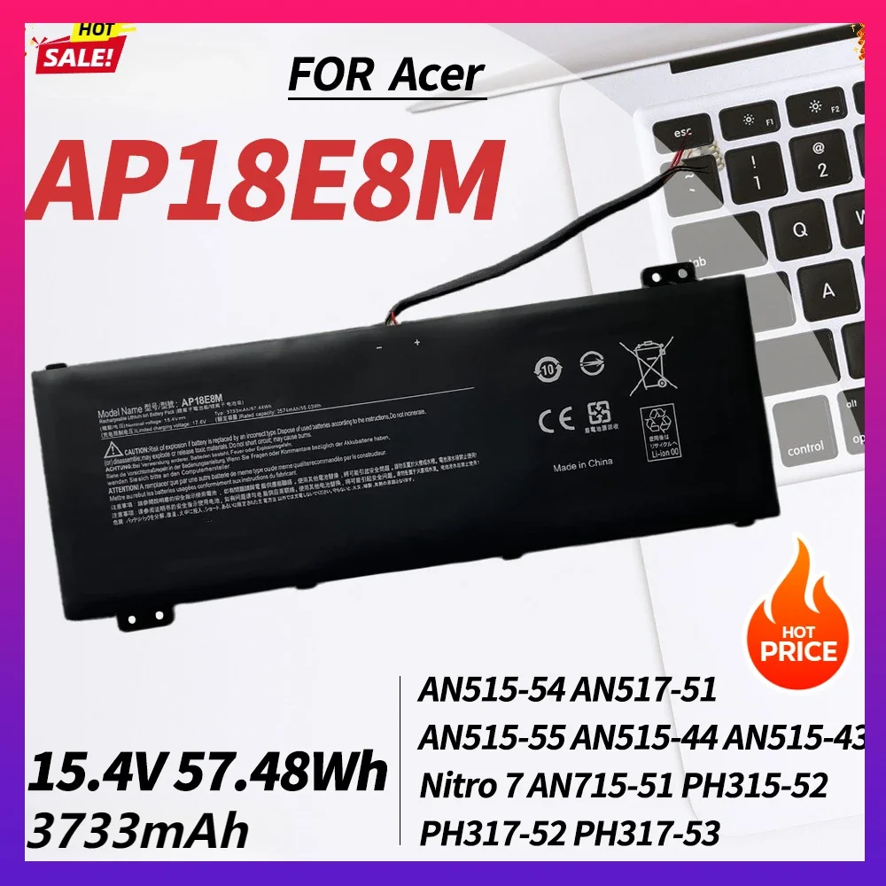

Аккумулятор AP18E7M AP18E8M для Acer Nitro 5 AN515-54 AN517-51 AN515-44 AN515-55, Nitro 7 AN715-51, Predator Helios 300 PH315-52