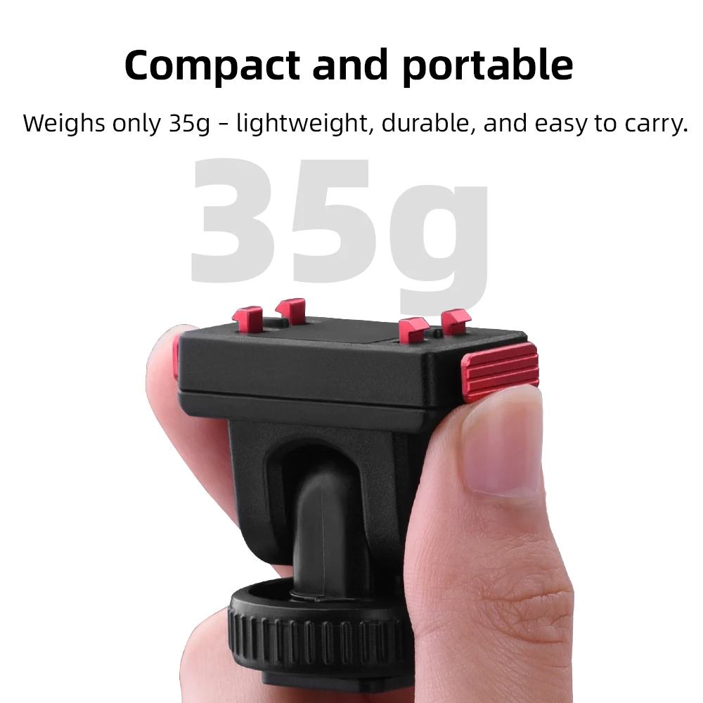 Flymile Base magnetica a sgancio rapido per Insta360 ACE Pro/2/X5 dotata di interfaccia 1/4 e adattatore estensibile per porta pattino freddo