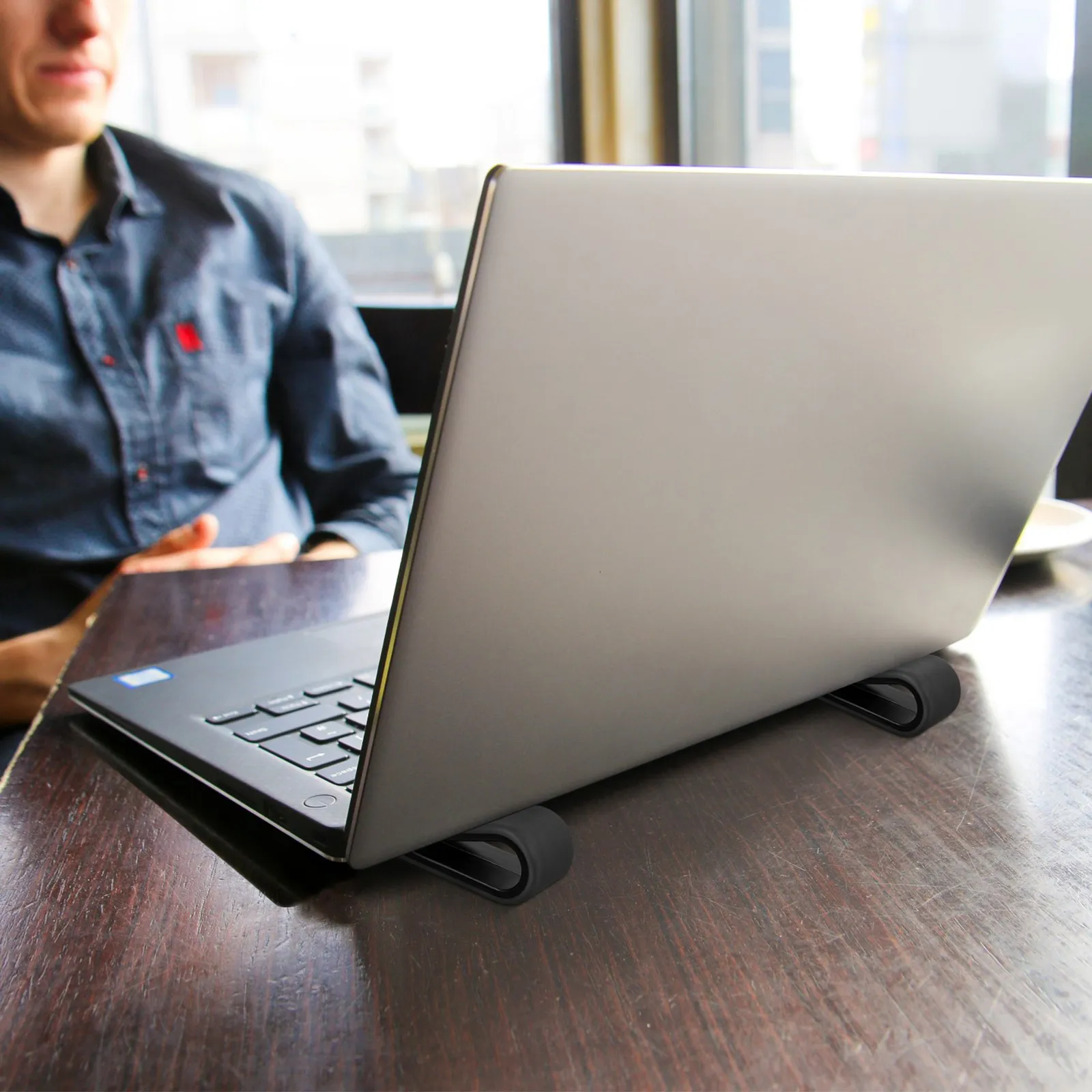 2Pcs Laptop Holder Portable Notebook Stand Riser Elevation Improve Heat Dissipation Typing Comfort Laptop Elevation Stand