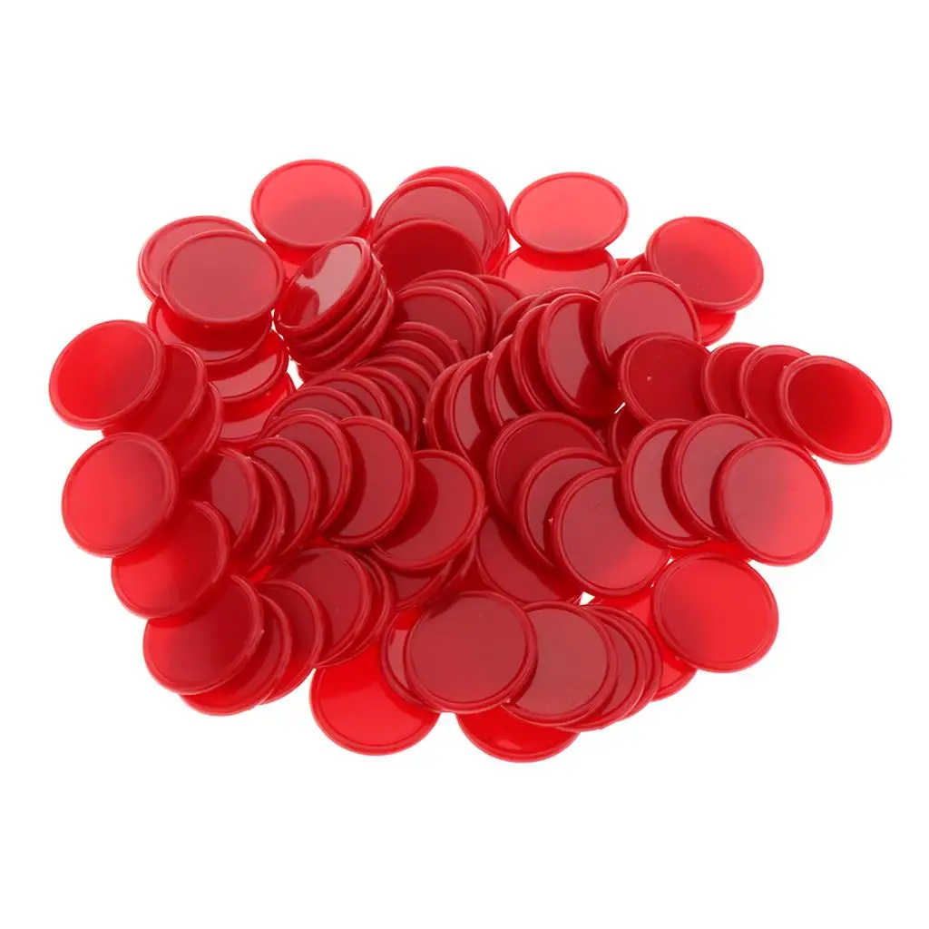 100pcs Concave Edge Tokens  Bingo Gaming Props Party Favor Chips