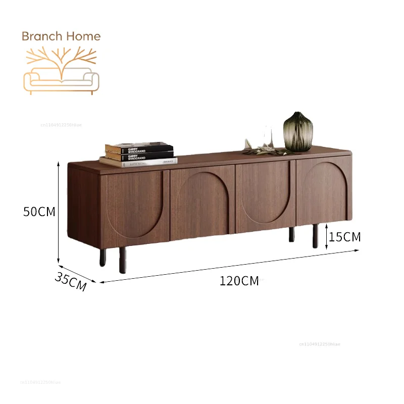 Italian Practical Tv Cabinet Unique Curved Premium Elegant Tv Cabinet Wooden Spacious Meuble De Télévision Furniture Home