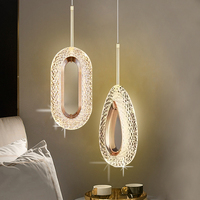 Nordic Luxury Crystal Pendant Light Bedside Dining Table High-end LED Pendant Light Home Interior Decoration Pendant Light