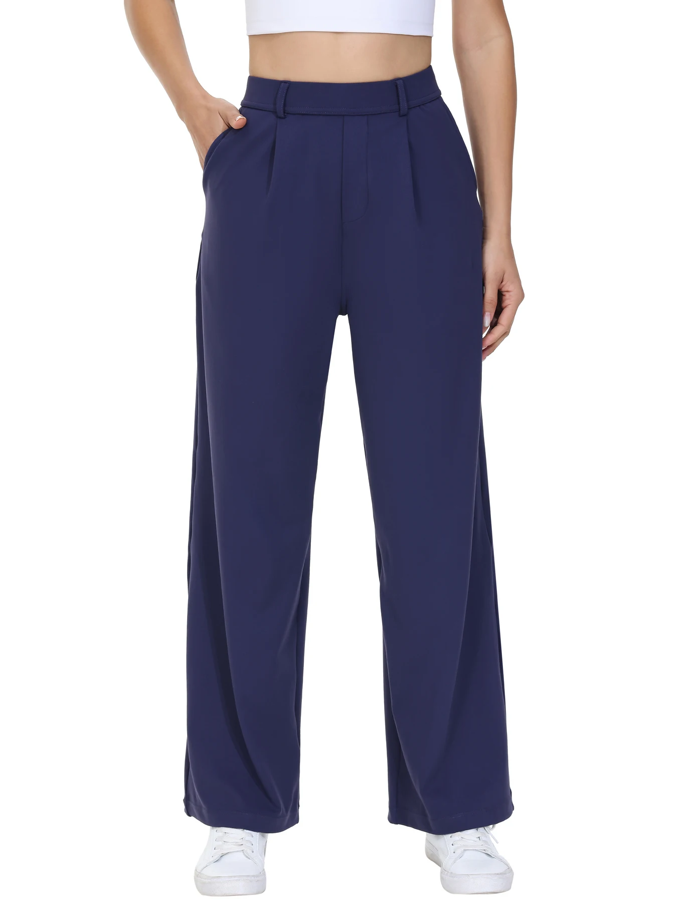 

Women's Fashion Casual Pants Work Office Business Casual with Pockets Straight Loose Pants Outdoor Overalls High Waist Sports Pa