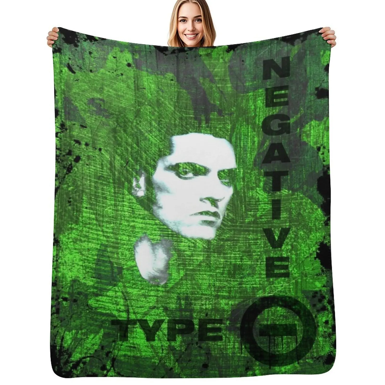Type O Negative - Peter Steele - (Creepy Green) Light Version. Throw Blanket Luxury Warm manga Stuffeds Bed Baby Blankets