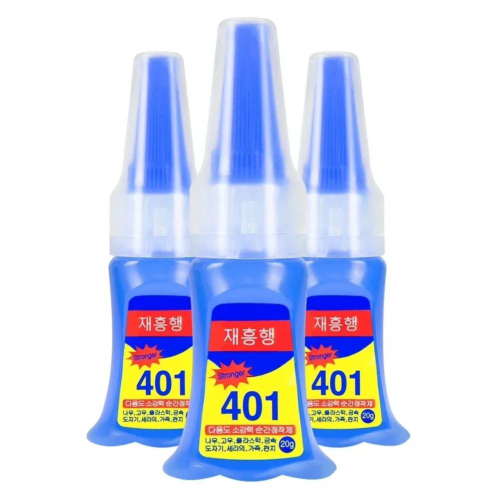 401 초강력 순간 접착제 – 20ML 다목적 무색 액체