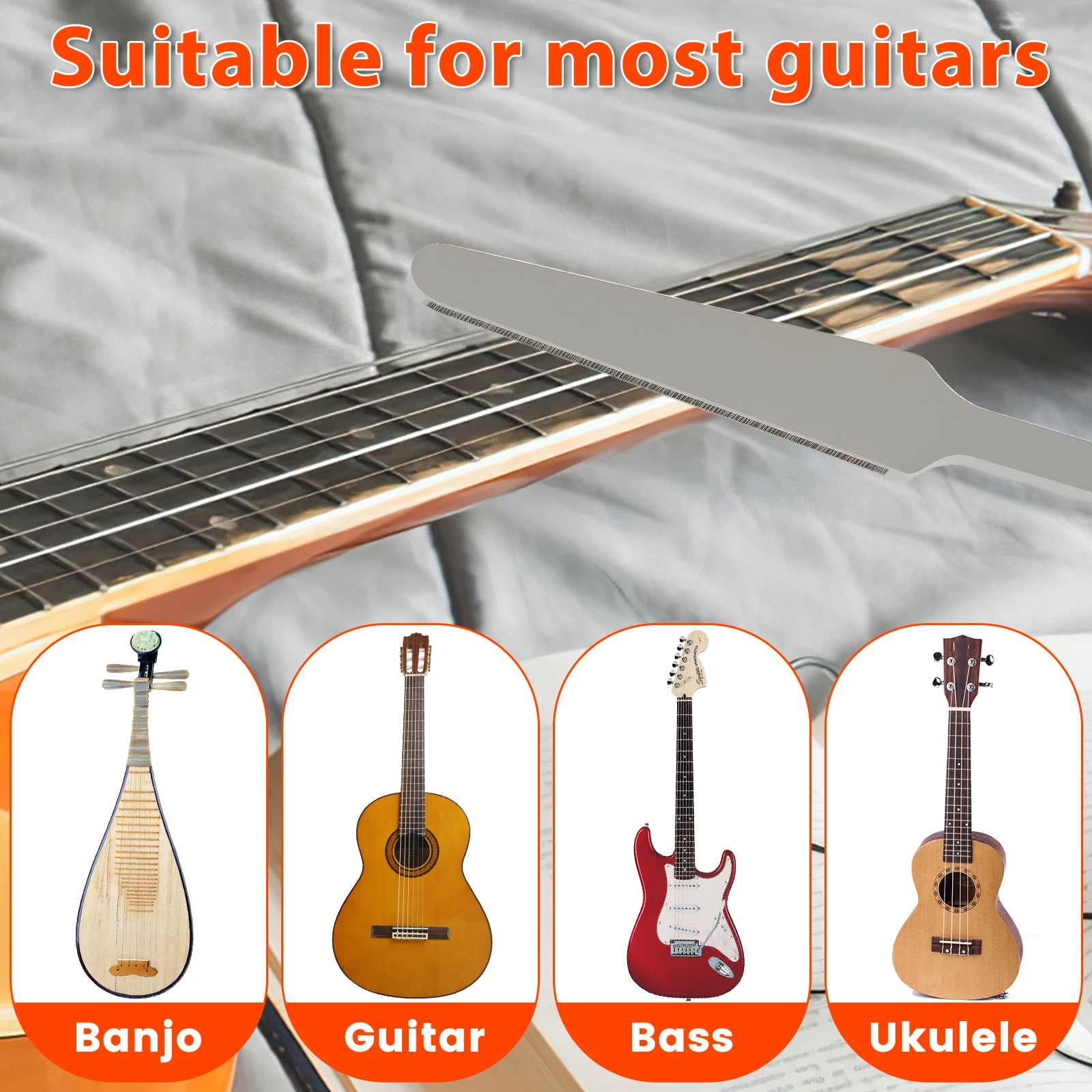 ملف الغيتار الحنق مزدوج الجانب الحنق تتويج ملف Luthier أداة إصلاح لملحقات الغيتار الصوتية الكهربائية مع فرشاة نظيفة 2025 #2