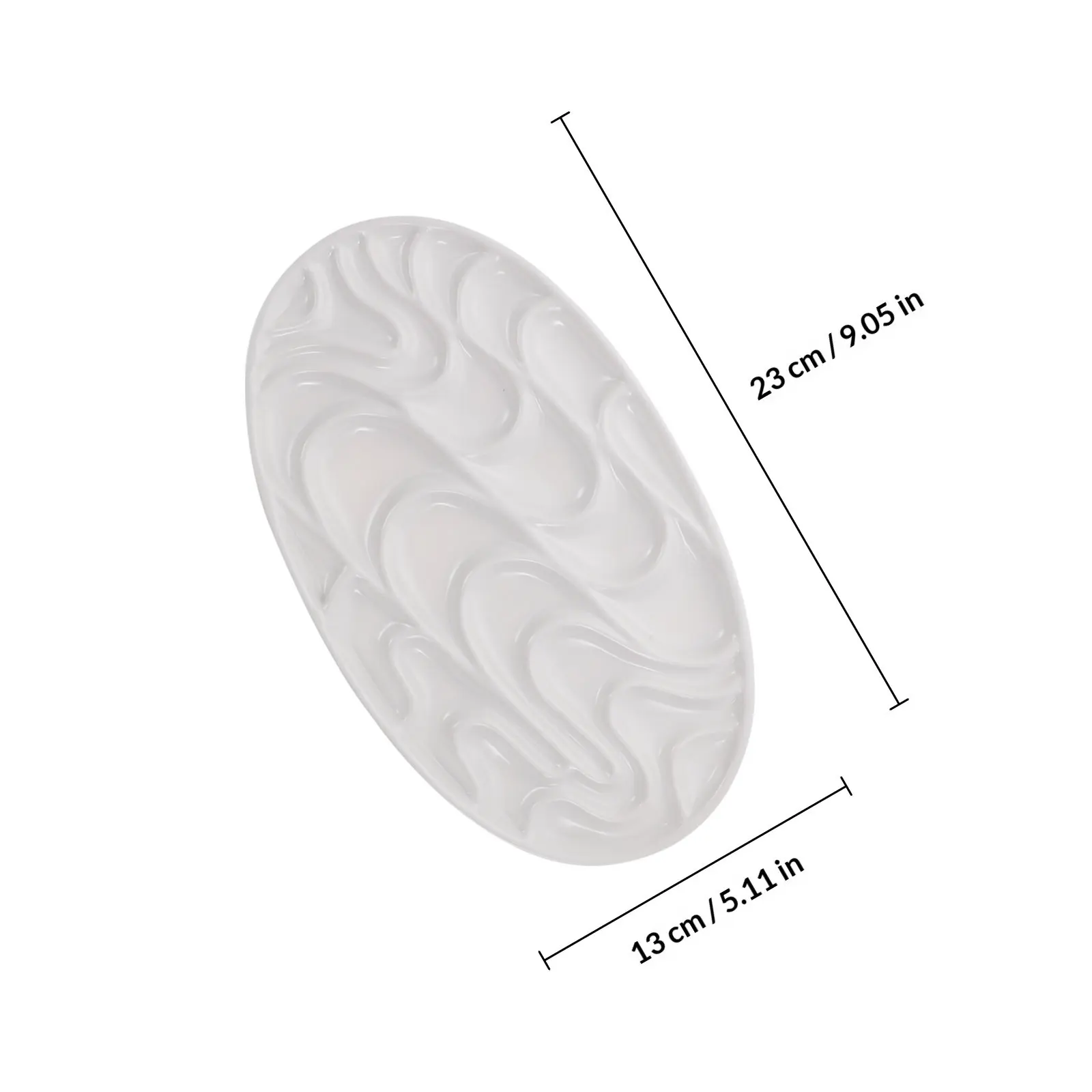 1Pcs Paint Tray Multi Hole Imitation Ceramic Pallet Portable Lightweight for Watercolor Oil Gouache Pigment Mixing Pallet