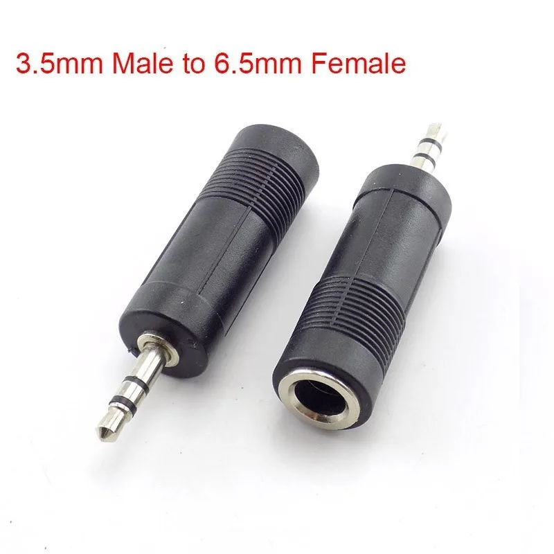 1/2/5/10pcs 6.5 to 3.5 Earphone Adapter 3.5mm Male to 6.5mm Female Jack Plug Stereo Socket Audio Cable Converter Adapter B5