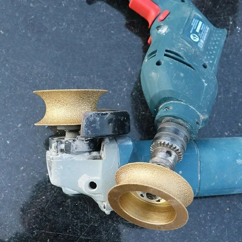 75mm/3inch Dry Vacuum Brazed Diamond Grinding Wheel for Angle Grinder - Demi Bullnose Edge (High-Performance, Heat-Resistant)