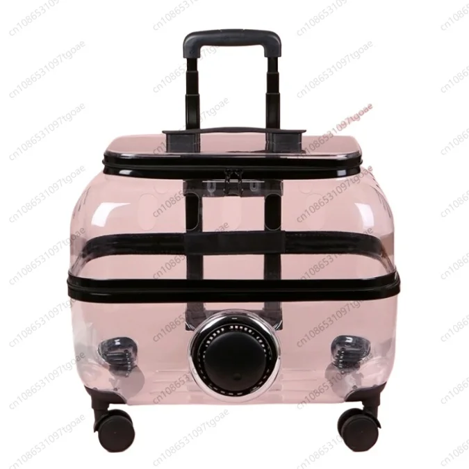 YYY 2-in-1 Cat Cart & Trolley Case, Portable Pet Travel Suitcase, Large Capacity Cat Backpack Carrier