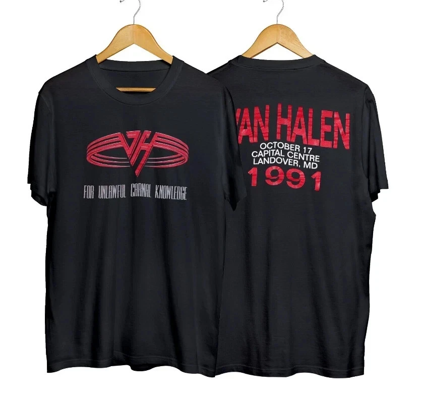 Rare 1991 Van Halen for Unlawful Carnal Knowledge Tour T-Shirt Graphic Cotton High-end Luxury Unisex Style Both of Men and Women