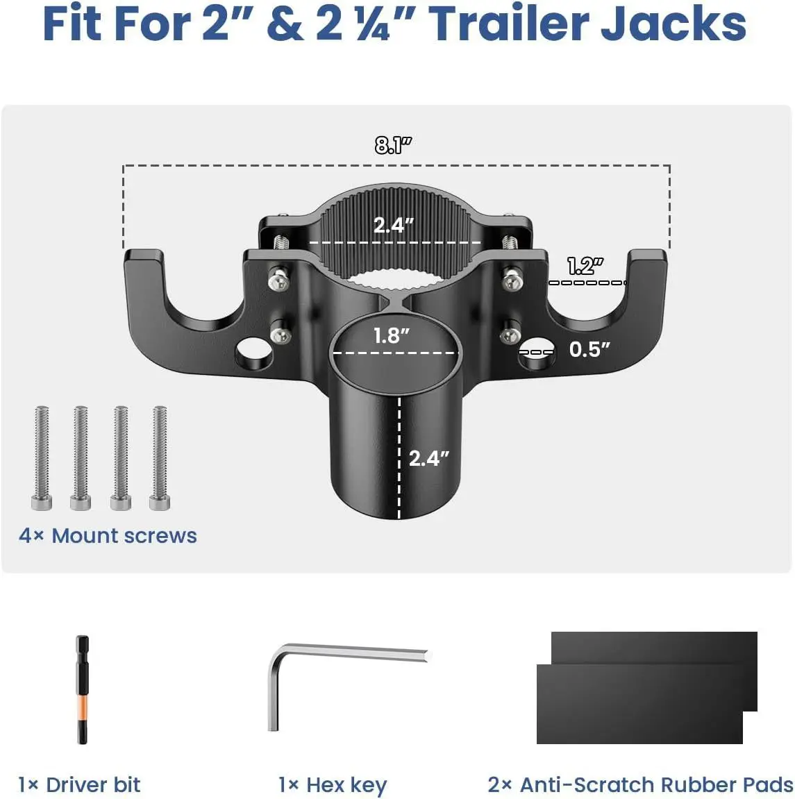 Upgraded Trailer Towing Organizer 7 Way Plug Heavy Duty Trailer Chain Wire Harness Holder Anti-Rust High Hardness RV Accessories