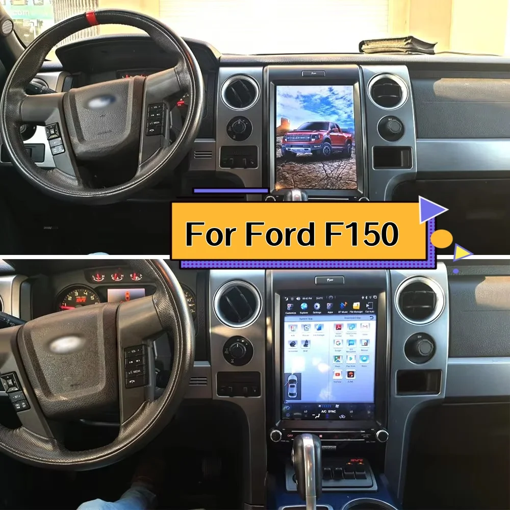

JY 12.1 Inch Android Auto CarPlay Car Video Player Radio GPS Navigation For Ford F150 2009 2010 2011 2012 2013 2014 2015 Stereo
