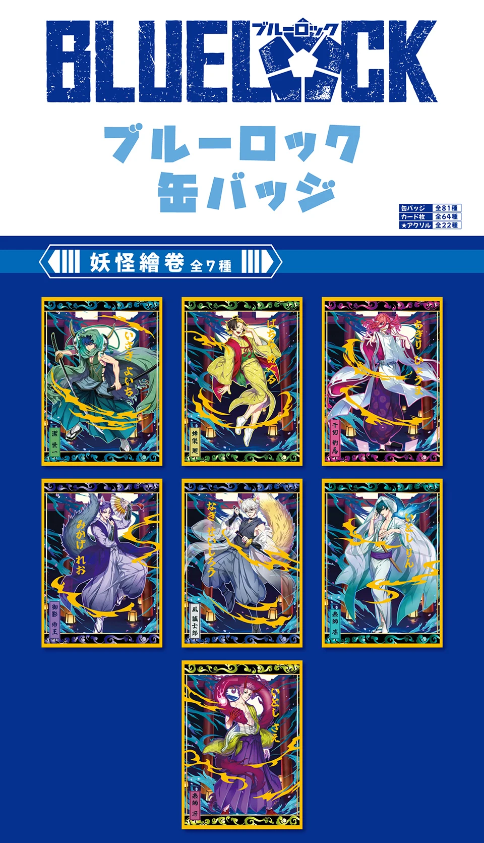 Blue Lock Anime Blind Box Badge & Collectible Card Set, Isagi Yoichi Chigiri Bachira Reo Arabian Gentleman Themed Round Tin Pin – Detail 10