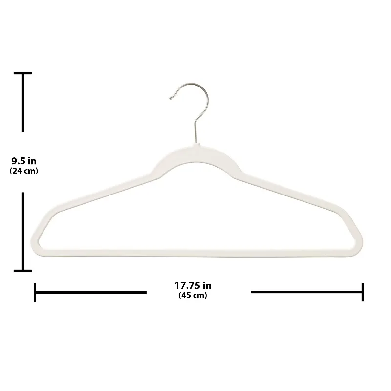 Rubber Hangers, Non-Slip Hangers, 30 Pack, Grey, Perfect for Adult & Teen age