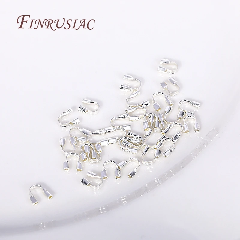 100 Teile/los 18K Gold Überzogene Draht Schutz Für Schmuck, Draht Schutz Wächter Protektoren Schleifen U Form Anschlüsse Zubehör – Detail 23