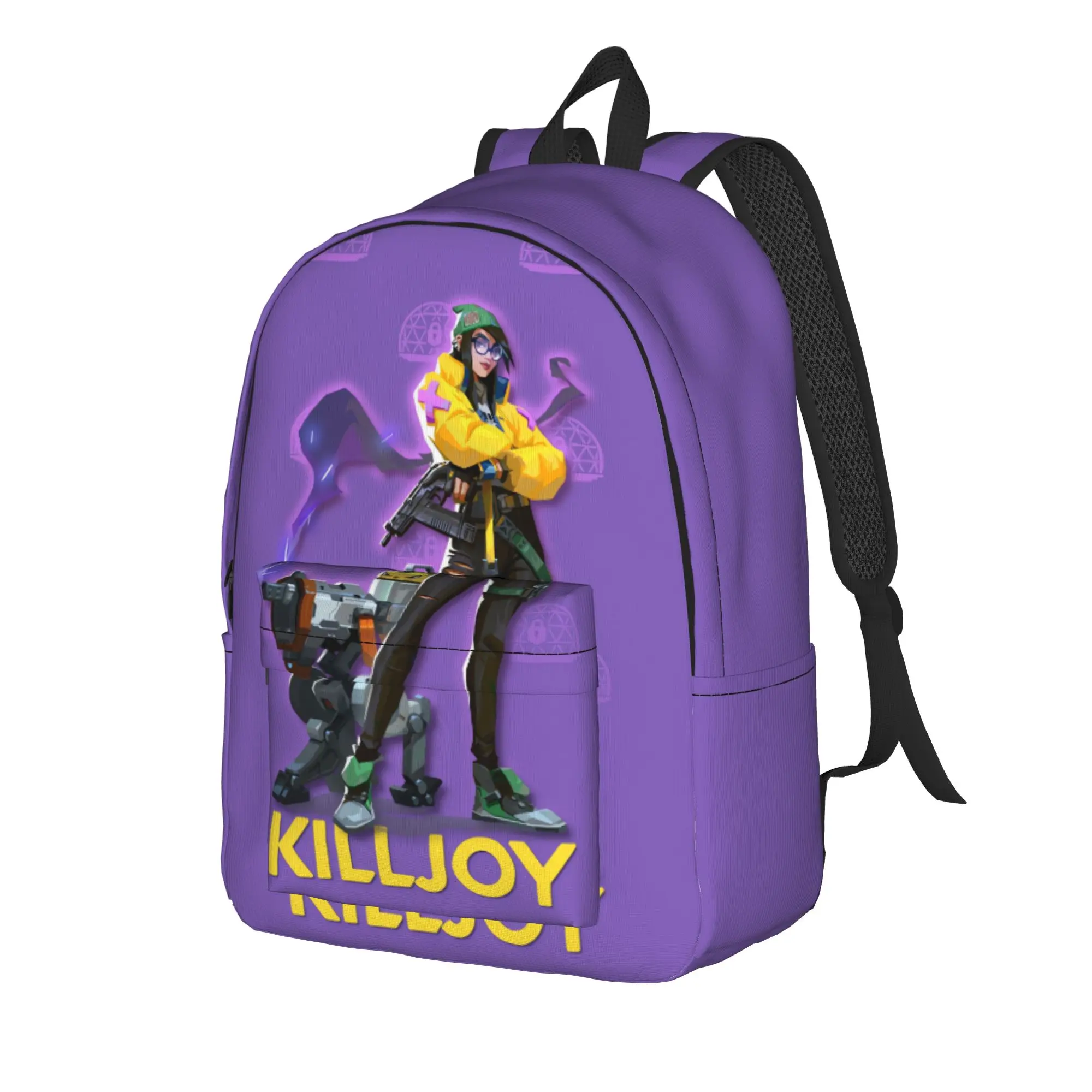 Killjoy Backpack V-Valorant Boy Girl Polyester Daily Backpacks Print Fun School Bags Rucksack