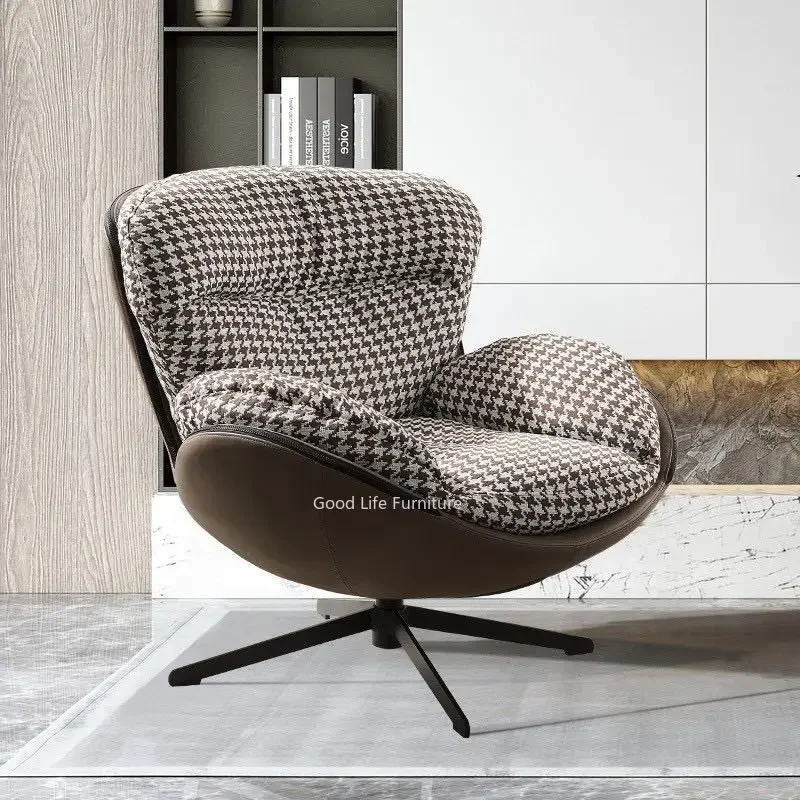 Nordic Single Sofa Chair Italian Light Luxury Iron Leisure Chair Lazy Sofa Bedroom Small Living Room Tiger Chair Lazy Sofa