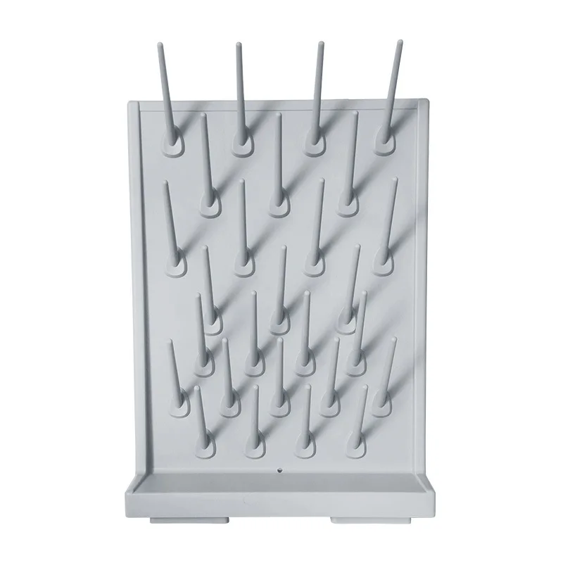 Laboratory Drip Rack PP Single and Double-sided Adjustable 27-stick Beaker Holder Drain Utensils Cool Dry Rack High Density
