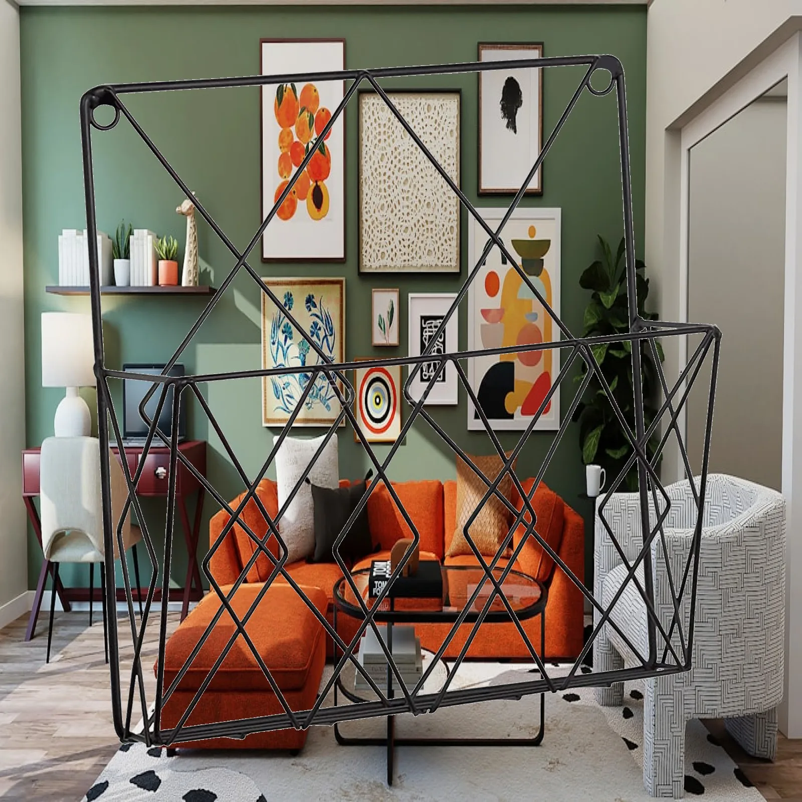 Wall Mounted Newspaper Storage Rack Standing Basket Book Display Shelf, Holder