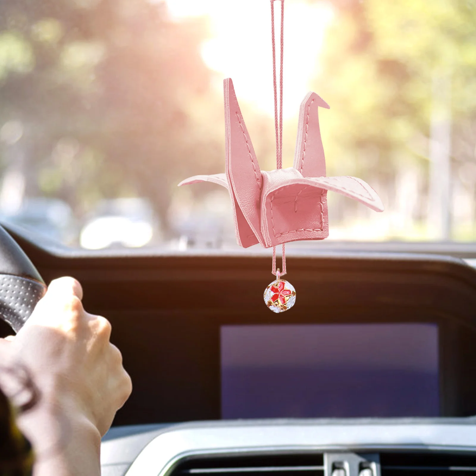 

1Set Crane Making Materials Car Pendant Decoration Prepunched Sheet Easy to Use Crafting Crane Pendant