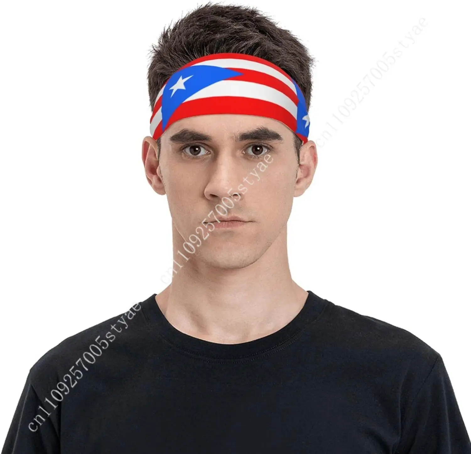 National Flag Headbands for Men Women Sweatband Sports Headband Moisture Wicking Workout Sweatbands