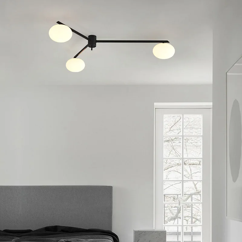 

SANDYHA French Ceiling Lamp LED Stylish Cream Glass Copper Light Ideal for Living Room Bedroom Dining Room Home Decor Modern