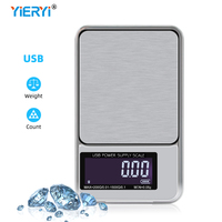 High Precision Digital Electronic Jewelry Scale Mini 200g/600g/1000gx0.01g Stainless With Count Balance Pocket Scales USB Charge