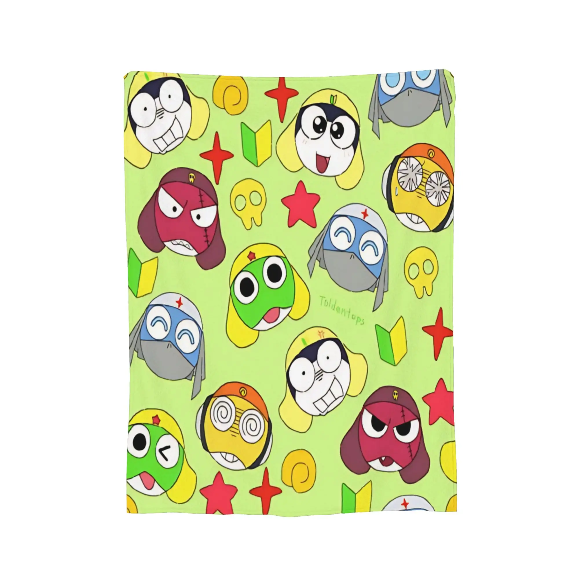 Super Soft Keroro Frog Cartoon Throw Blanket Premium Fleece Flannel Lightweight  Bed Blanket Super Cozy Blankets All Season Use