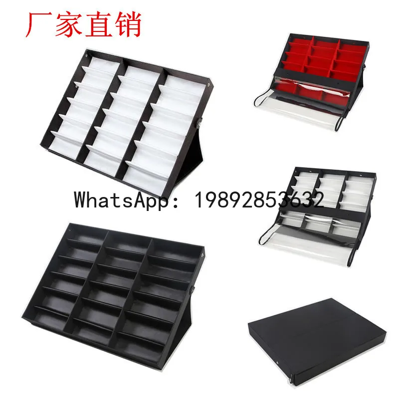 Eyewear display case, multi-glasses storage box, sample box, counter display rack for sunglasses, street vendor display