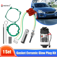 1set Car Air Diesel Gasket Ceramic Glow Plug For 12V 3KW 5KW 8KW Chinese Diesel Heater Parking Heating Ignition Plugs Kit